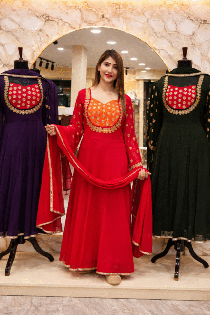 Anarkali kurti & plazo suit