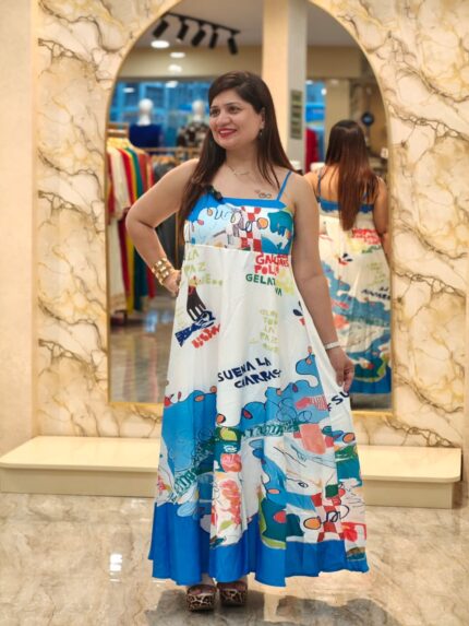 Printed Maxi Dress_Blue