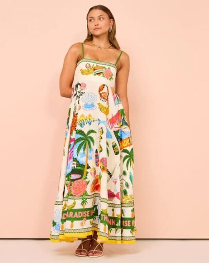 Paradise Printed Maxi Dress_Multicolor